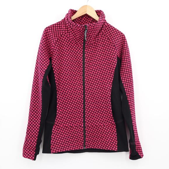 Lululemon Women's Radiant Jacket Deep Dive Berry Rumble Black Sz 10 - Picture 1 of 10